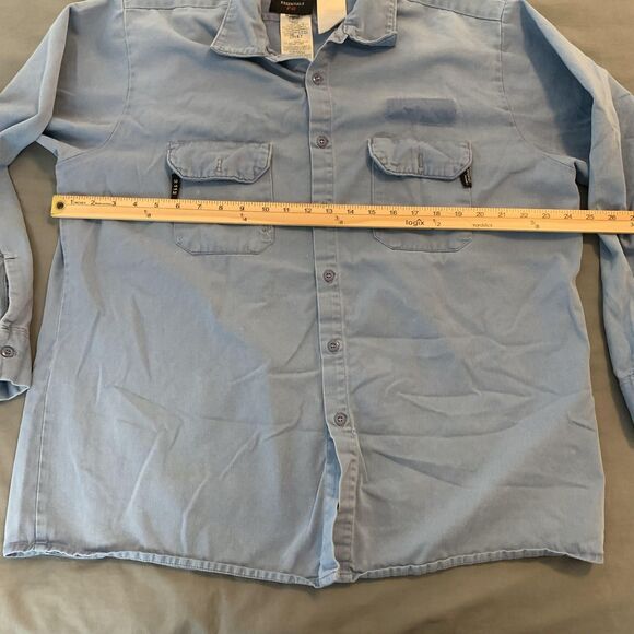 Steelguard Essentials FR Shirt Mens 1XL Blue Flame Resistant Long Sleeve Work - Picture 4 of 7